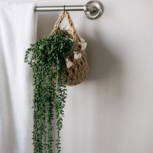 Chunky Knit Hanging Basket
